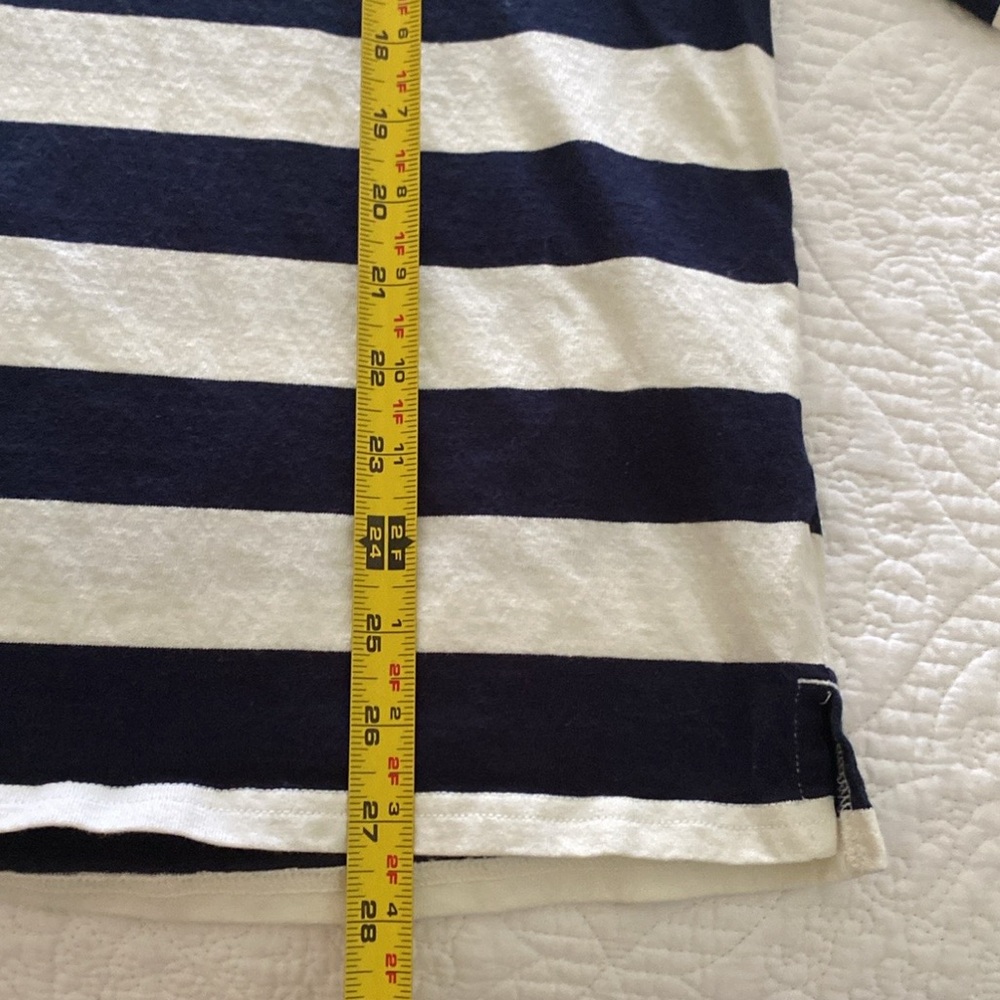 Men’s Everlane premium weight rugby shirt in navy and bone - Picture 8 of 9